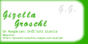 gizella groschl business card